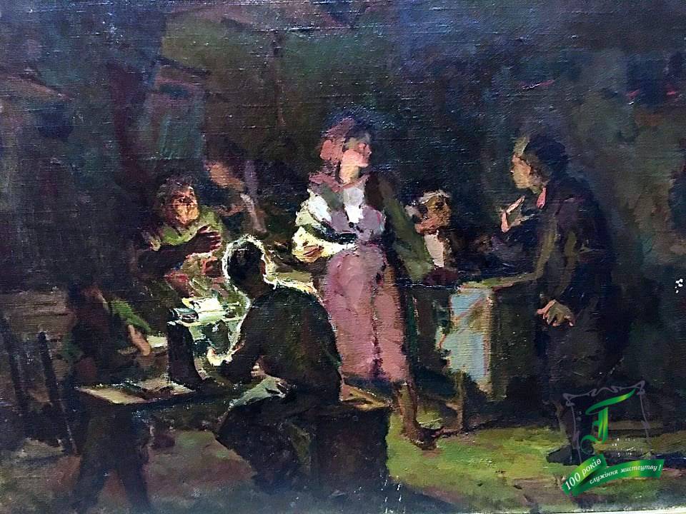 Забашта В.І. Ескіз до картини "Нескорена полтавчанка". П.,о. 1953. 42,5х60.