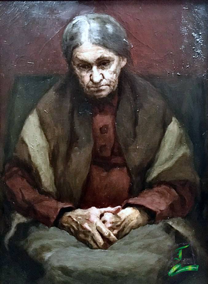 Любімов Є.В. Портрет матері. П.,о. 1977. 38,5х46,5.