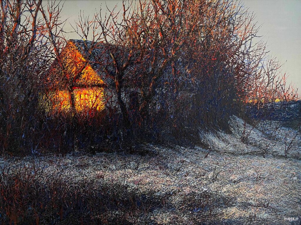 Іван Марчук. Вже сонце низенько. 2009. Папір, акрілік. 60х80