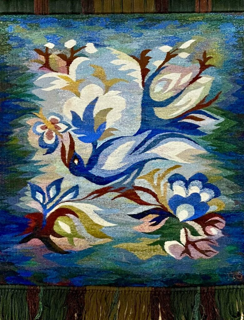 Гобелен «Синій птах». 1990 р. Вовна, ручне ткацтво. 95х70