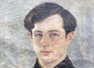 Портрет художника Павла Матвійовича Горобця. 1925. Полотно, олія. 52х40 На звороті: Портрет Лялі Бокій. 1925. Полотно, олія. 52х40 Походження: 1977 р. переданий Дирекцією художніх виставок України (Ж-619)