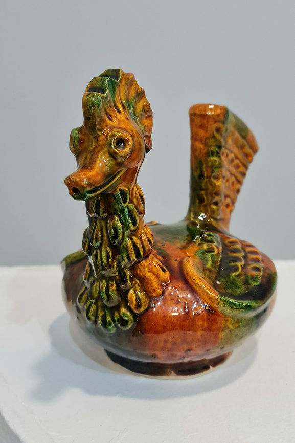 Птах - сосуд. 1962 рік. Майоліка, полива. h-17