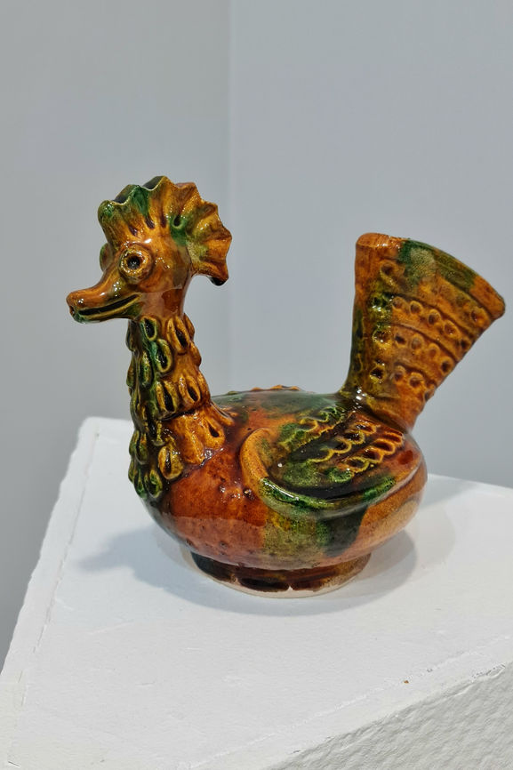 Птах - сосуд. 1962 рік. Майоліка, полива. h-17