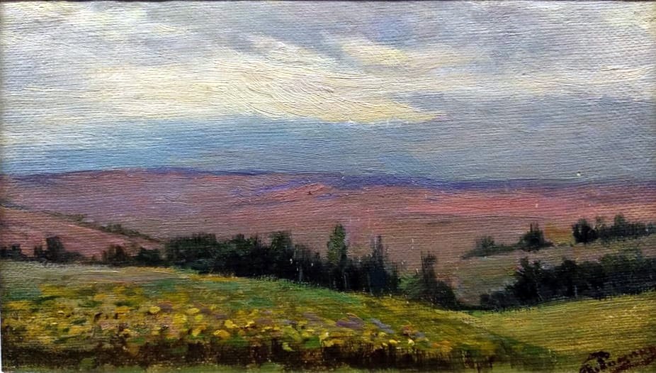 Вечоріє. Полотно на картоні, олія