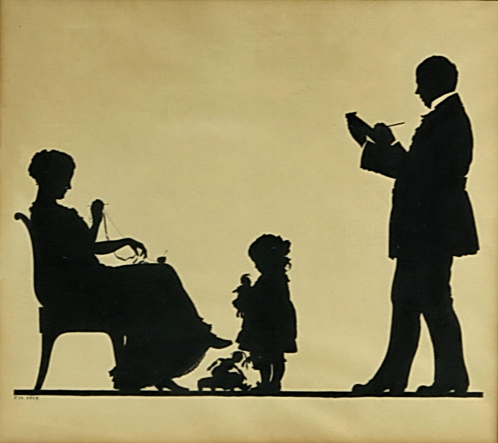 Сім'я художника. 1915. Папір, туш